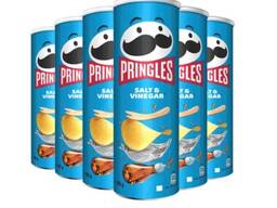 6x Chipsy Pringles Salt &amp; Vinegar 165 g