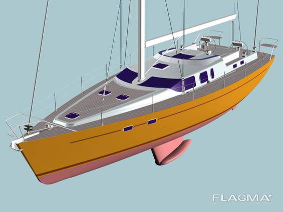 Aluminium Sail-motor yacht 49 ft