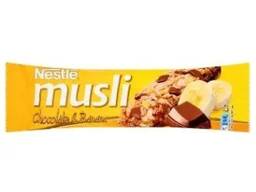 Baton zbożowy NESTLE MÜSLI (40 g): truskawkowy, czekoladowy, bananowy