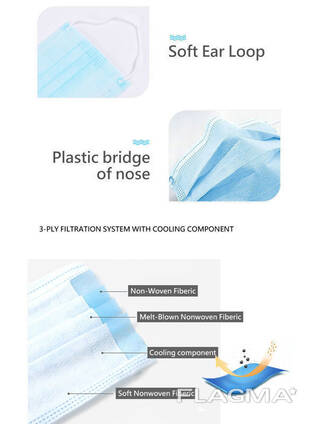 Disposable 3 ply medical surgical face mask FFP2 CE FDA