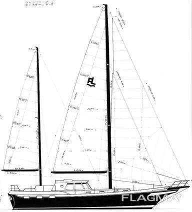 Motorsailer Alibi49 with aluminium hull