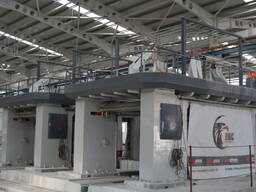 Strip machine for cutting marble blocks with 80 strips