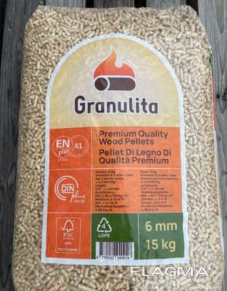 Houtpellets ENplus A1 DINplus 6 mm 100% grenen 15kg zakken